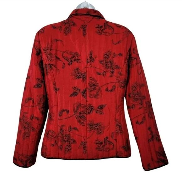 Vintage Anne Carson 100% Silk Beaded and Sequin Quilted Button Down Jacket Small - Picture 4 of 10